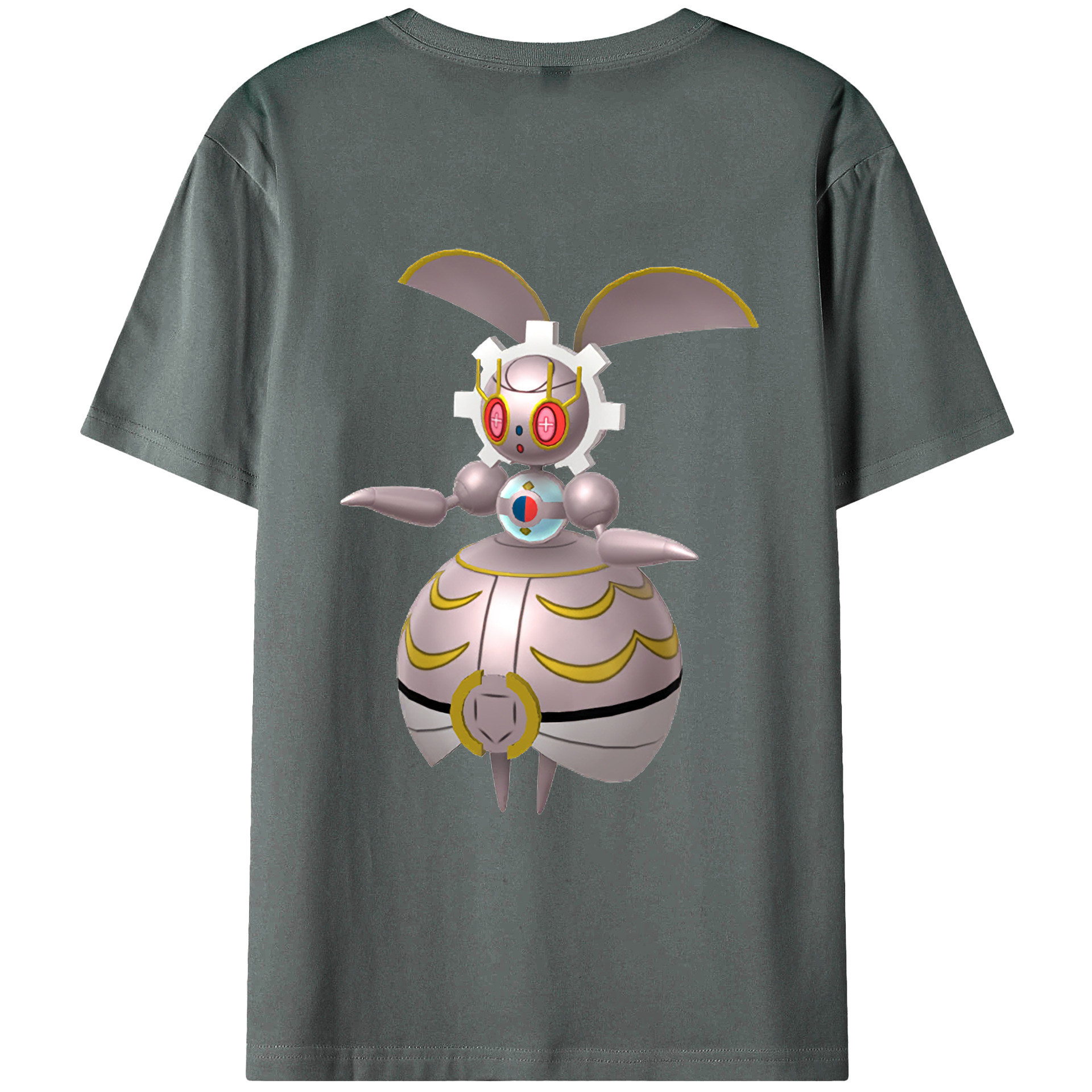 （画像用） ポケットモンスター Pokémon 綿100％ メンズ半袖Tシャツ（バックプリント） 通気性